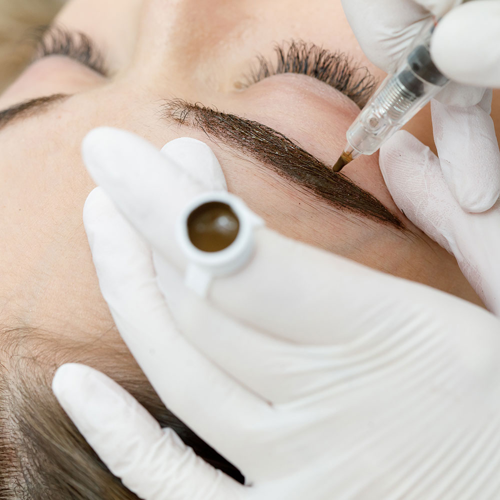 Permanent eyebrow tattoo showcasing long-lasting, natural-looking eyebrow enhancements at dagna joanna in york, uk.
